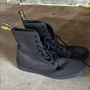 Dr. Martens Black Canvas Boots
